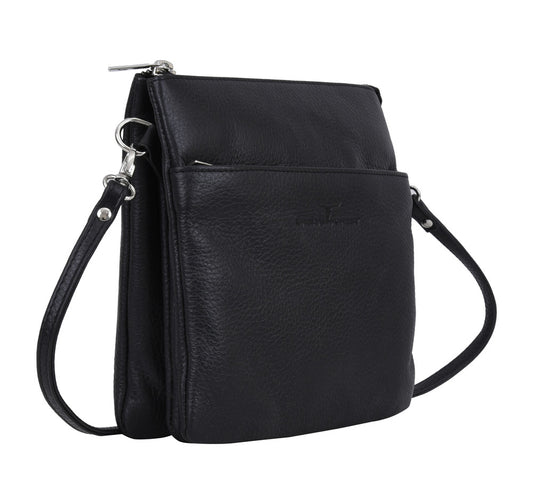 Eva Small Square Leather Sling | Rambler Black