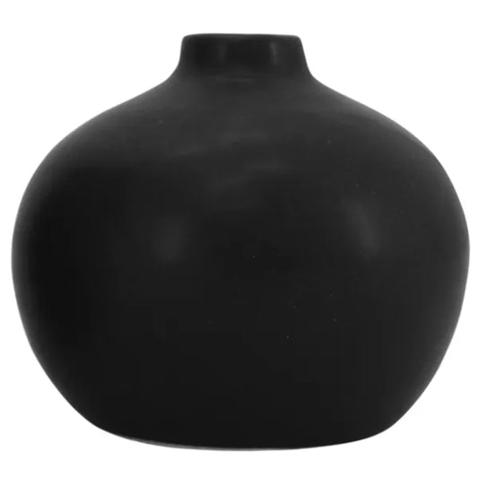 Short Bud Vase Matt Black