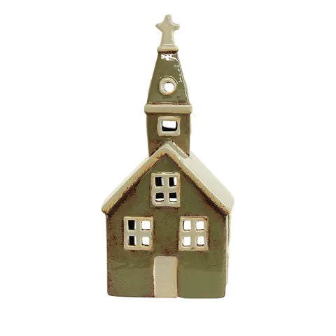 Alsace Tealight Church | Olive Green