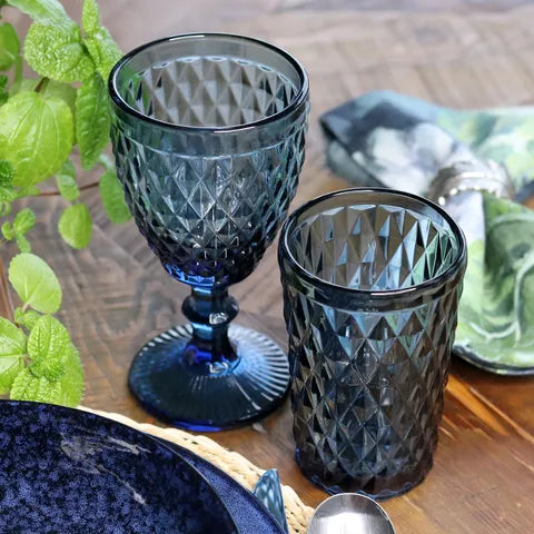 Diamond Cut Stemware set/4