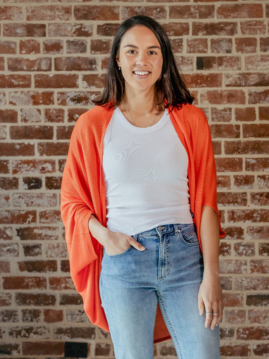 Flo Cardigan | Tangerine