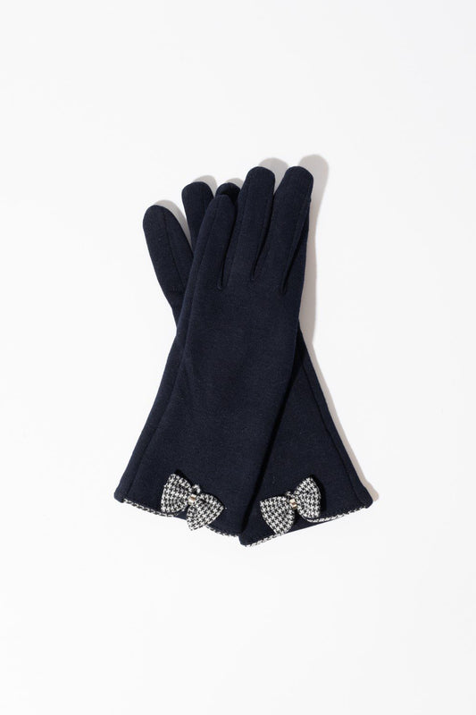 Gingham Bow Gloves