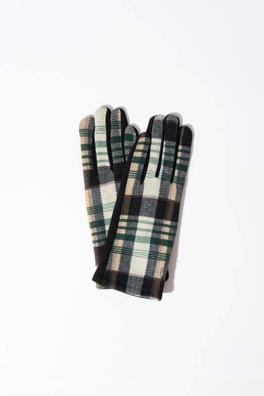 Plaid Green Gloves