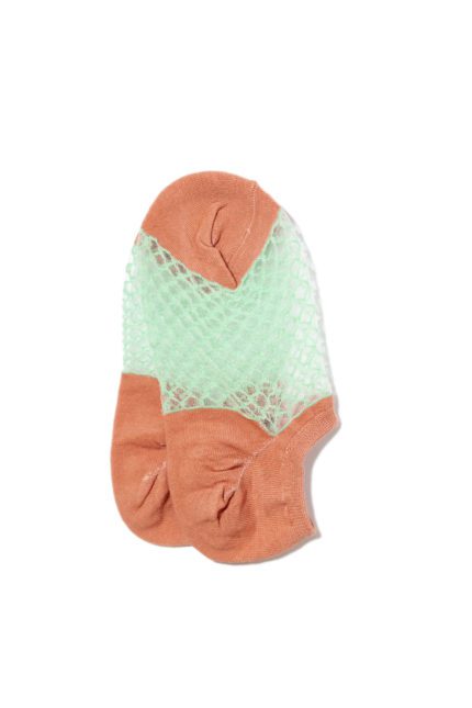 Honeycomb Mint Coral Socks