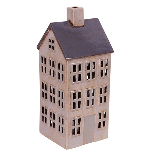 Grande Chalet Tea Light House Grey