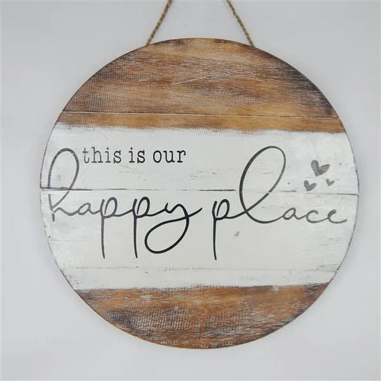 Round Sign | Happy Place