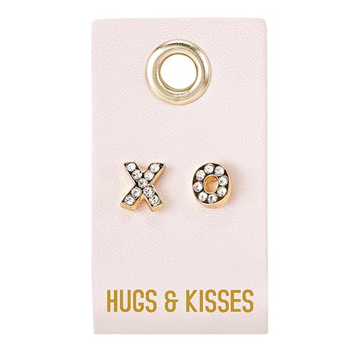 Stud Earrings Love Wedding - Hugs & Kisses