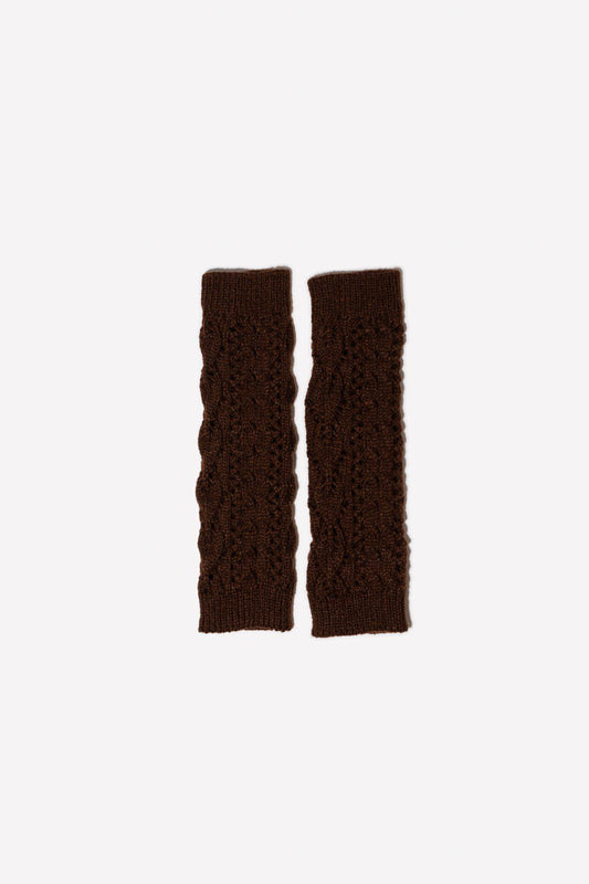Lina Fingerless Gloves Coffee