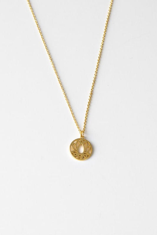 Lotus Gold Necklace