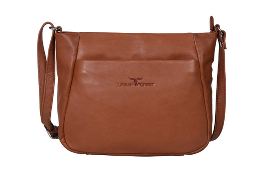 Olivia Zip Top Bag | Florence Cognac