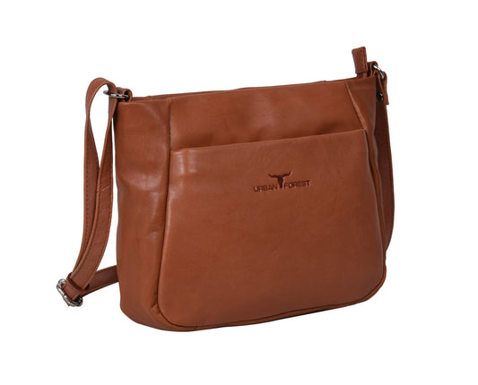 Olivia Zip Top Bag | Florence Cognac