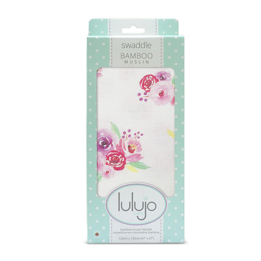 Muslin Deluxe Bamboo Swaddle | Posies