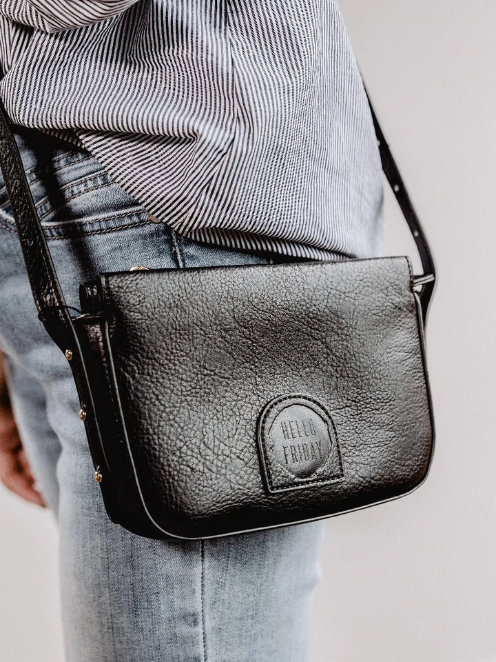 Riley Crossbody - Black (new larger version)