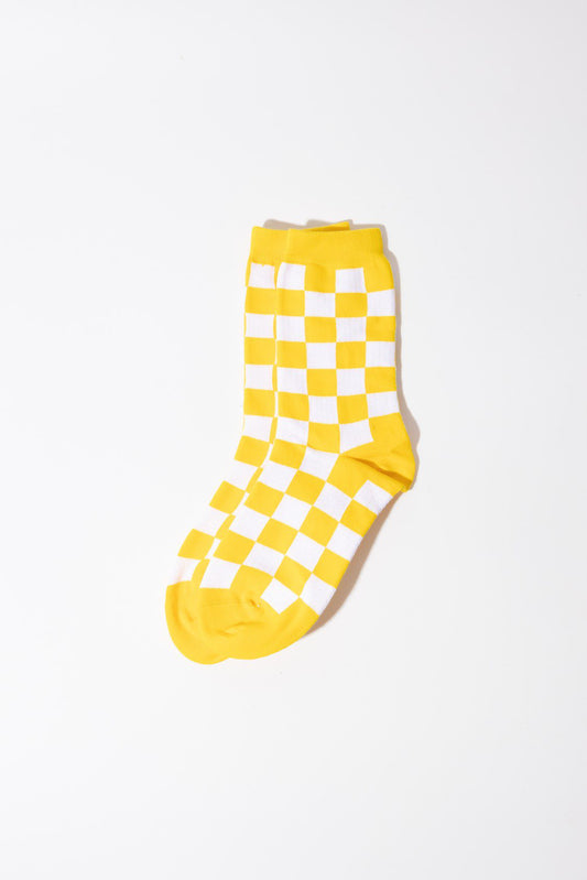 Checker Yellow Socks