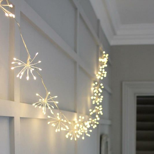 Starburst Garland Silver 5m Plug In