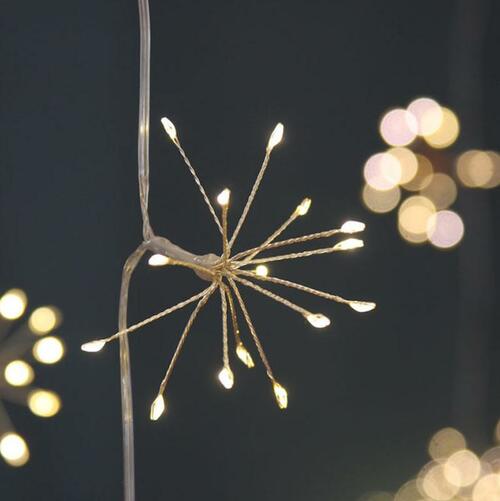 Starburst Garland Silver 5m Plug In