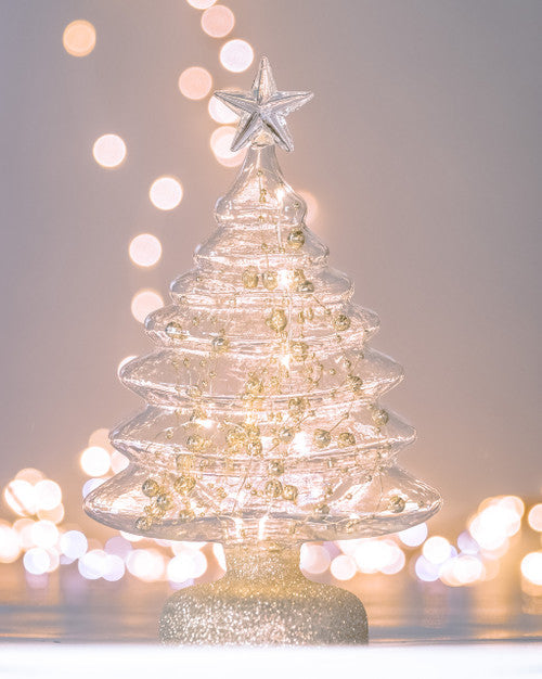 Table Top Gold Bead Christmas Tree