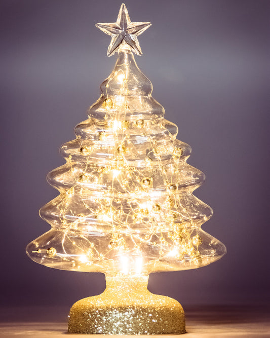 Table Top Gold Bead Christmas Tree