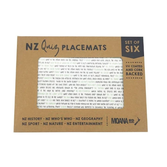 New Zealand Quiz Placemats