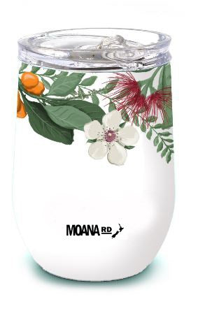 White Floral Insulated Mug