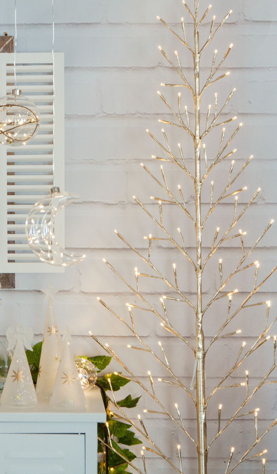 Standing Angel Twinkle Trees | Champagne